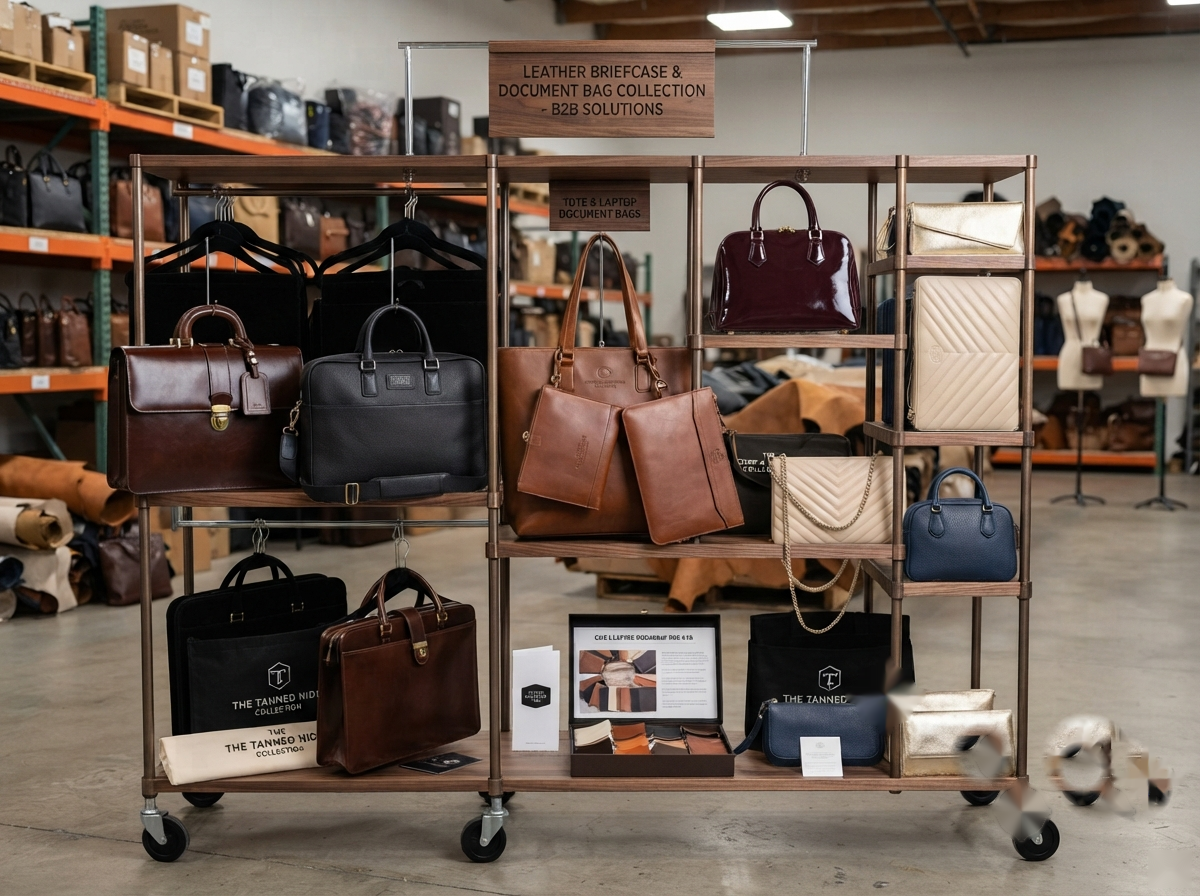 Leather briefcases and document bags