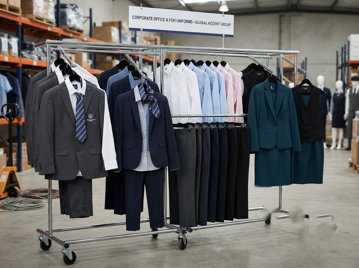 Corporate uniforms prepared for wholesale supply