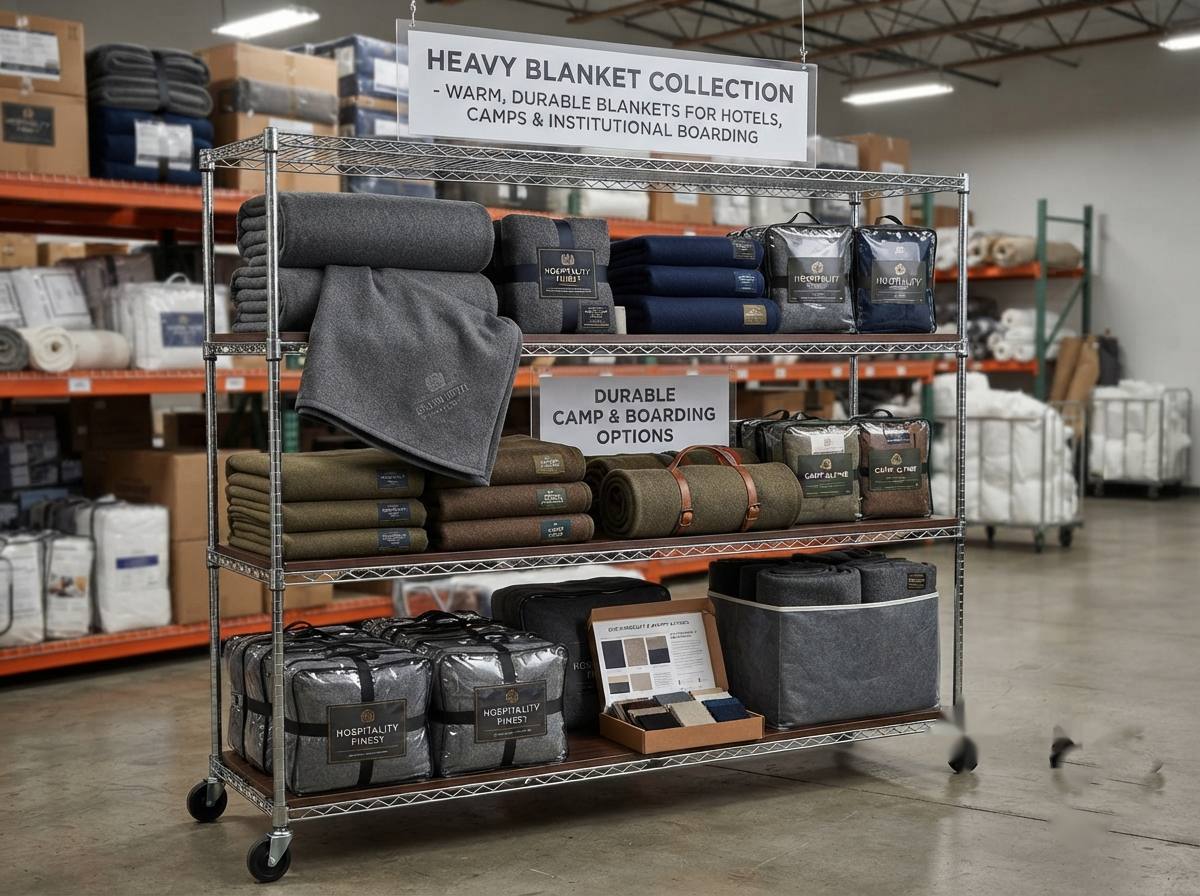 Heavy blankets for hotels and institutions