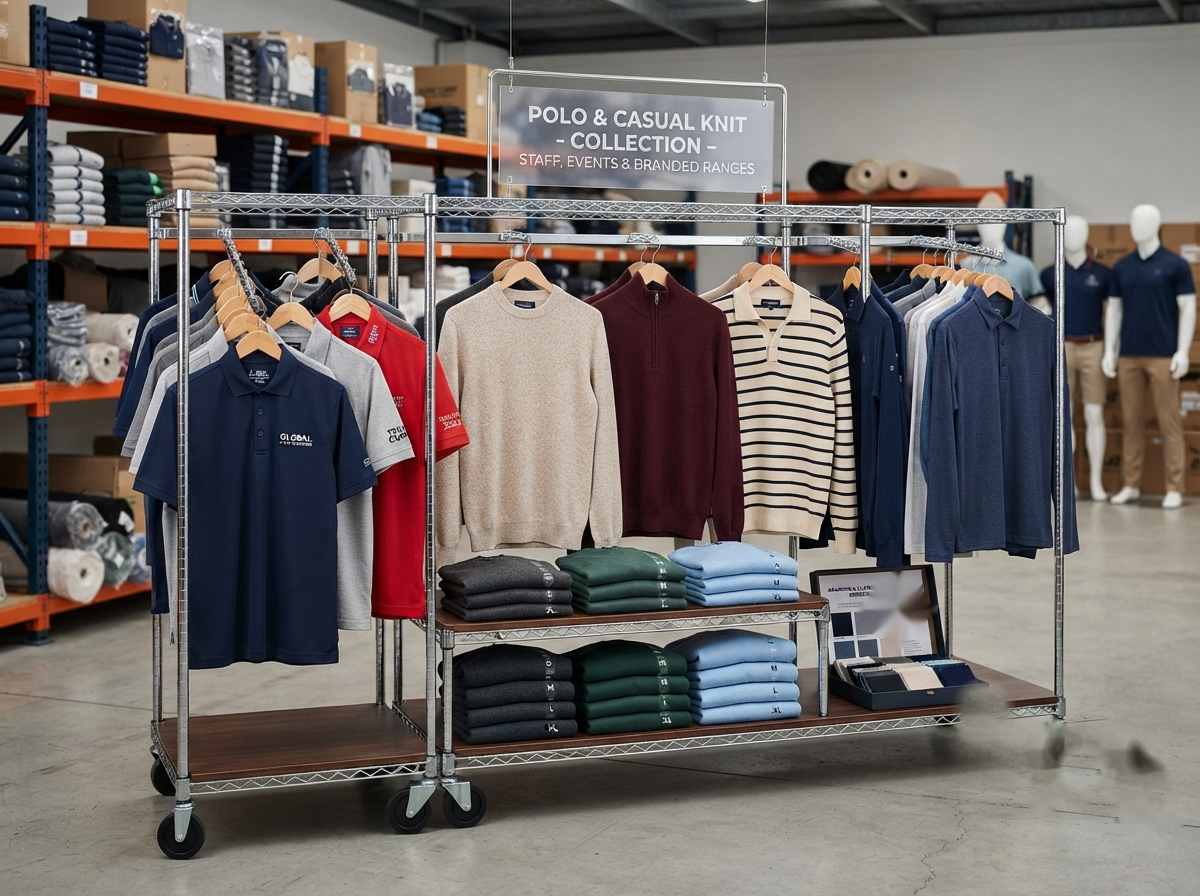 Polo shirts and casual knits