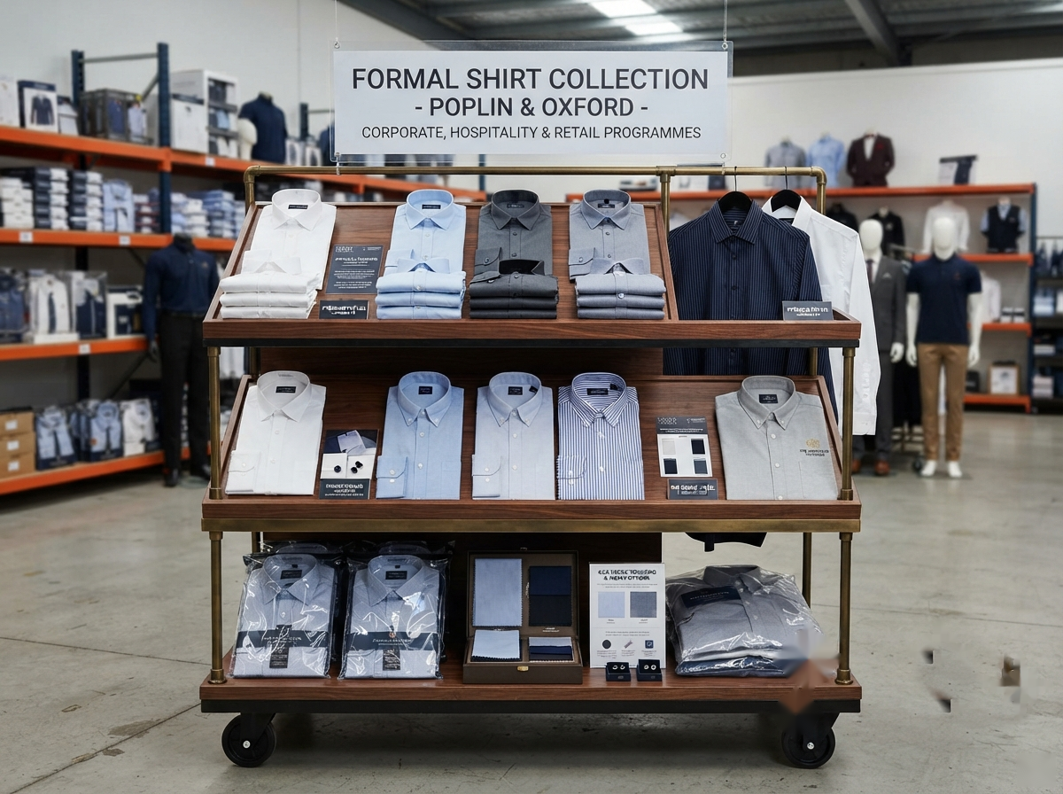 Formal shirts selected for wholesale and corporate buyers